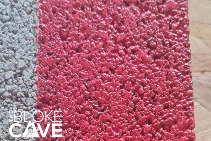 The dried hammerite after the adhesion test