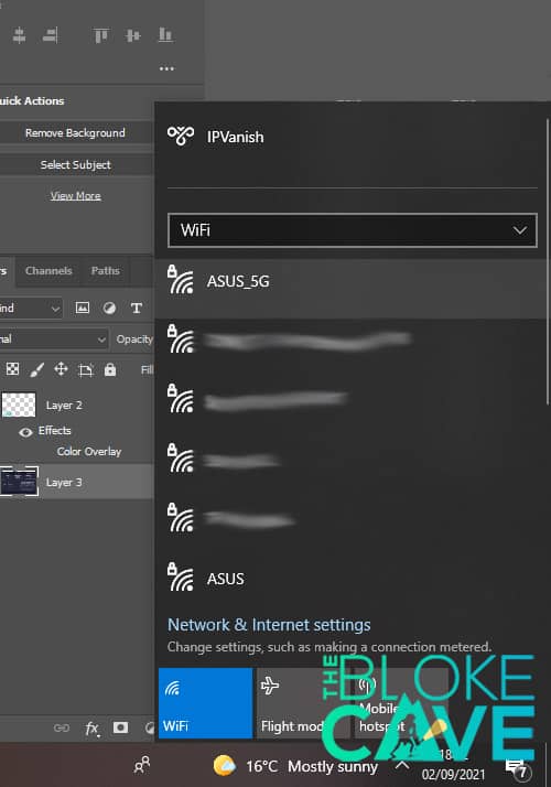 WiFi Networks After - Notice the 5G!